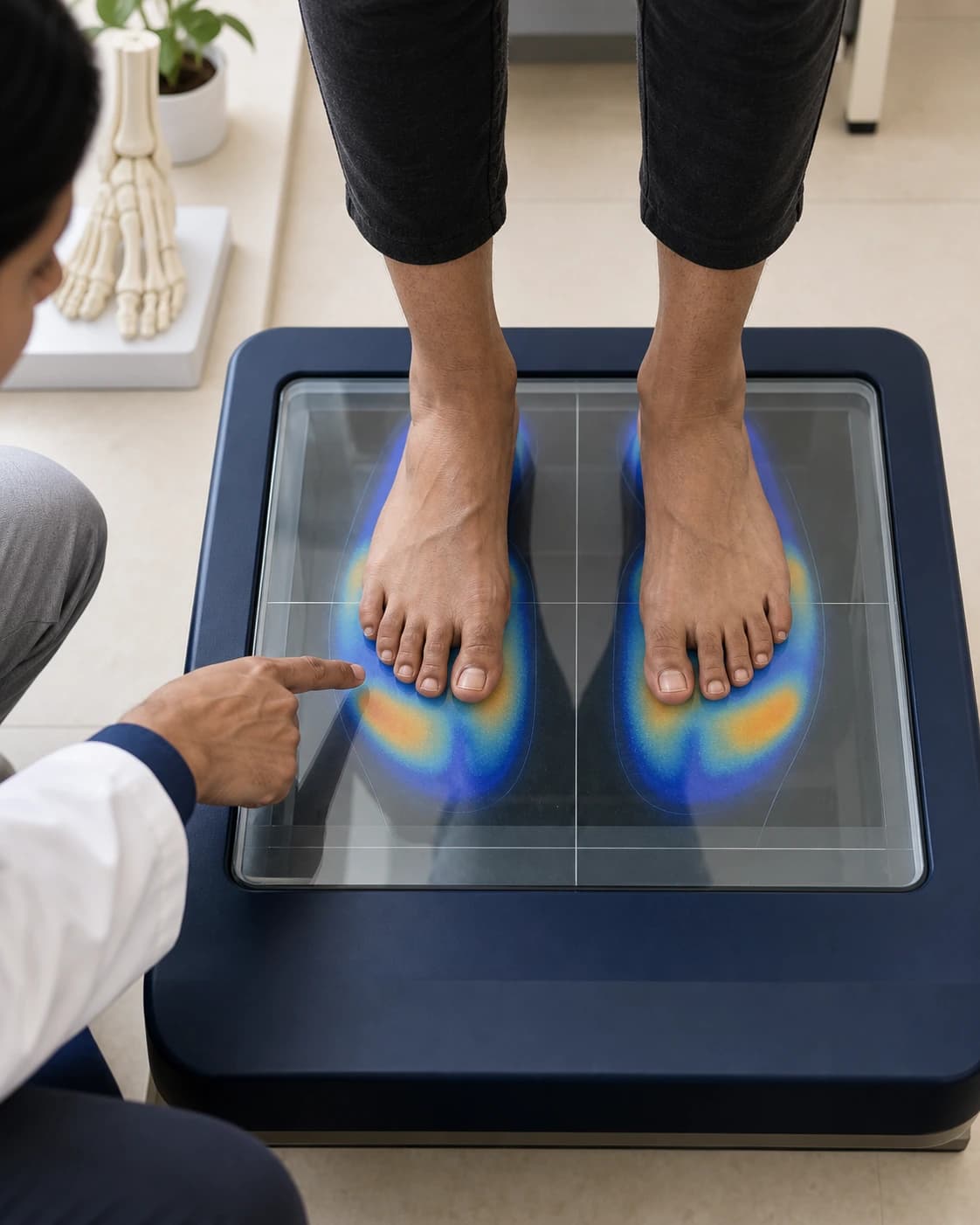 Foot Pressure Mapping (Podiascan) supporting clinical detail at Merina Medical Centre